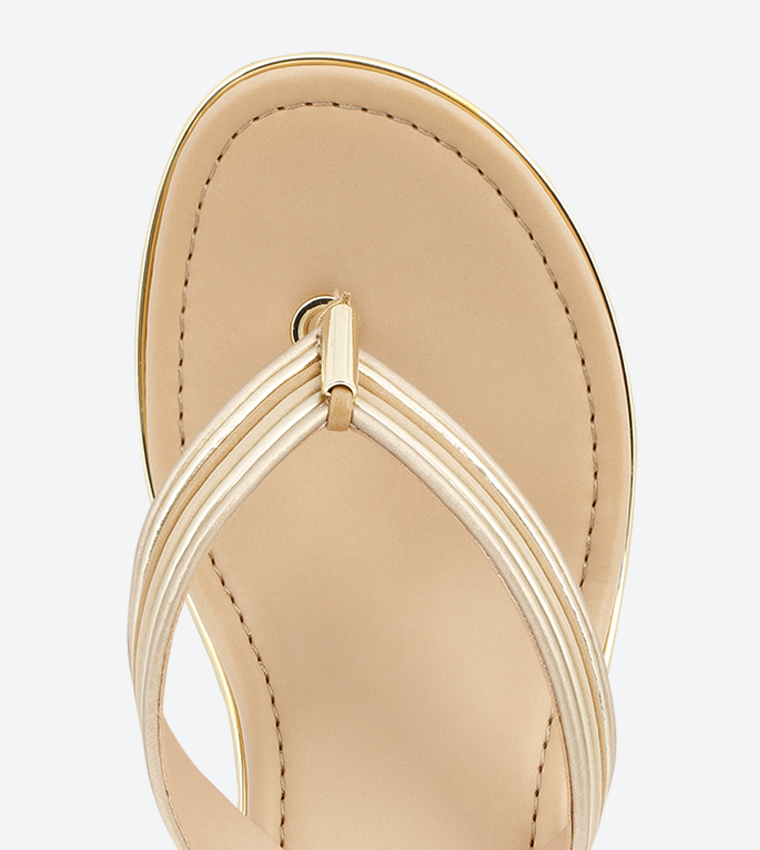 صندل بنعل سميك لون بيج