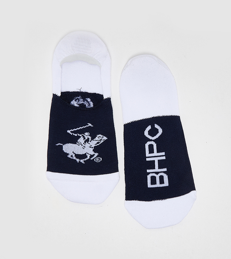 Pack of 2 Logo Printed No Show Socks