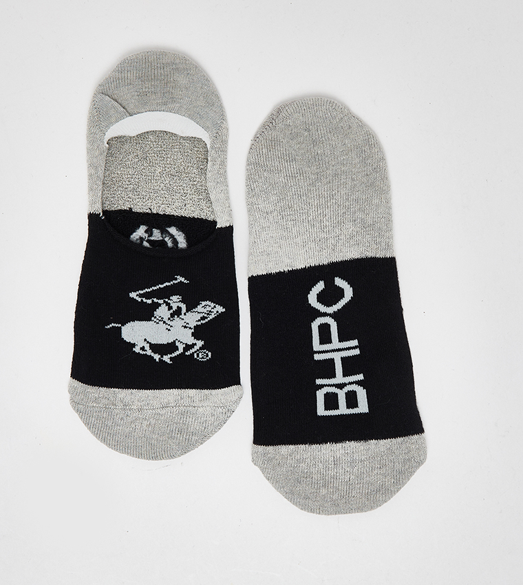Pack of 2 Logo Printed No Show Socks