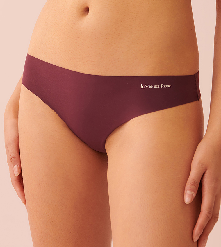 Microfiber No-show Thong Panty - Light lilac