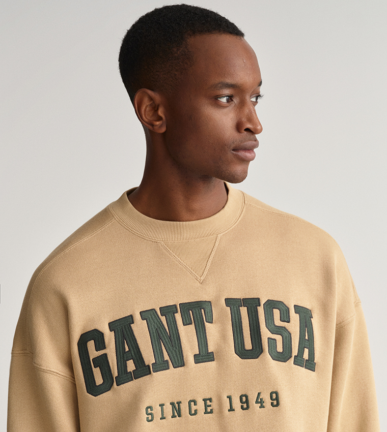 Buy GANT Gant USA Detail Sweatshirt In Brown 6thStreet Kuwait