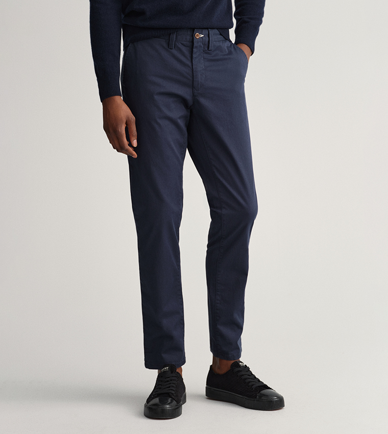 High Waist Hallden Twill Chinos