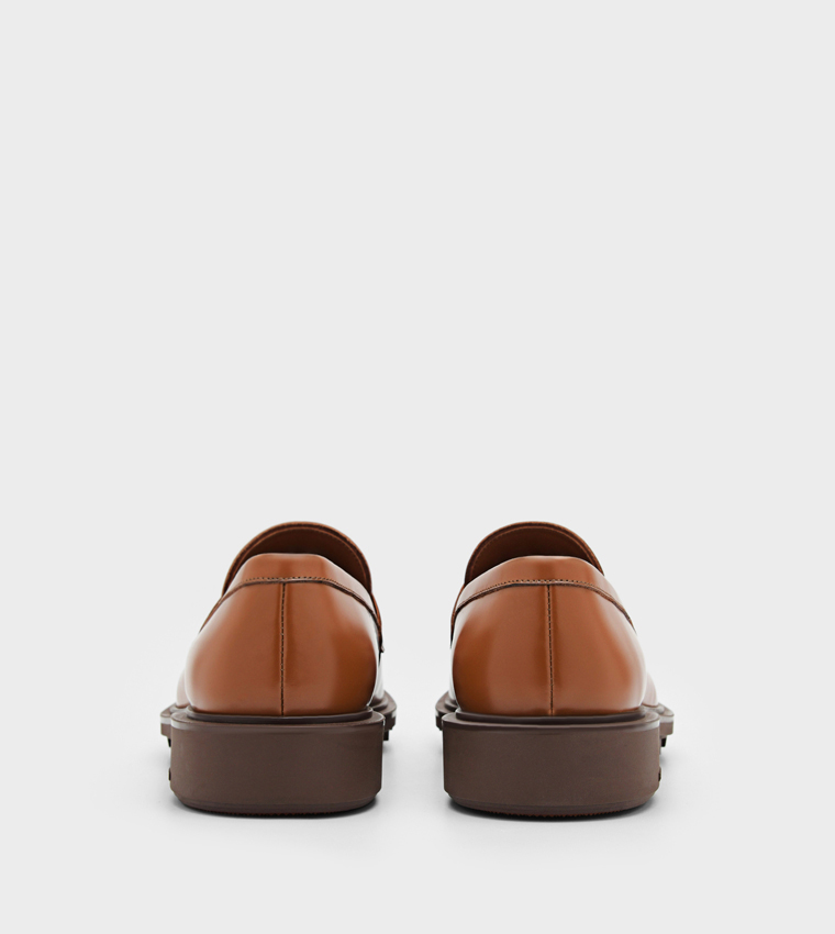 ICON Loop Leather Platform Penny Loafers