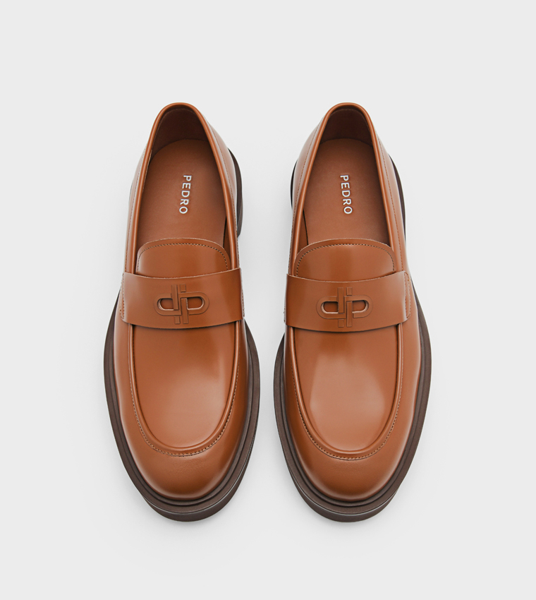 ICON Loop Leather Platform Penny Loafers