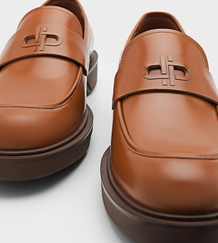 ICON Loop Leather Platform Penny Loafers