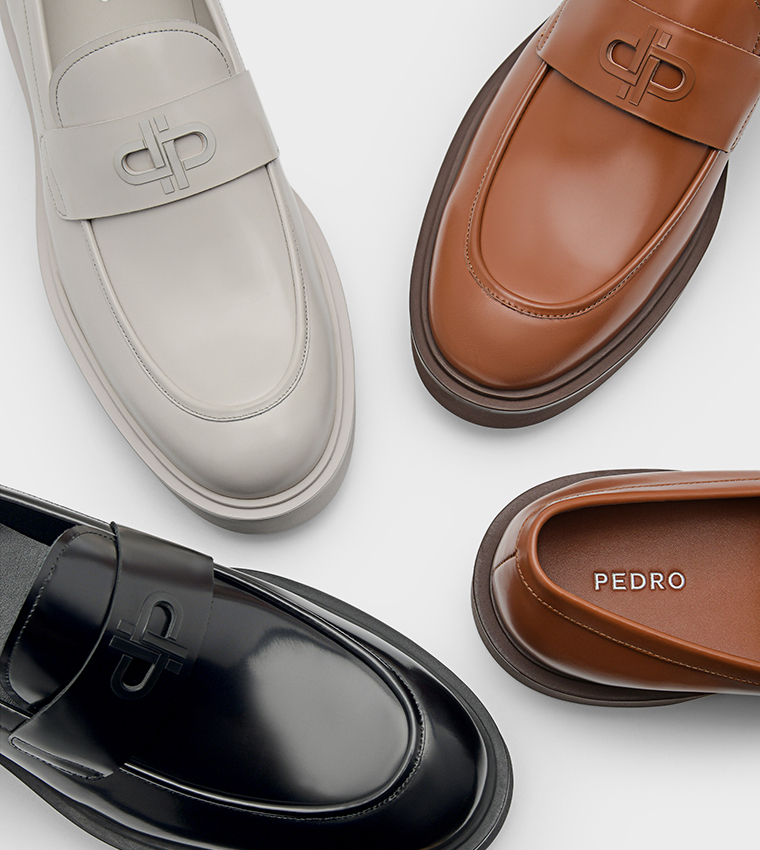 ICON Loop Leather Platform Penny Loafers