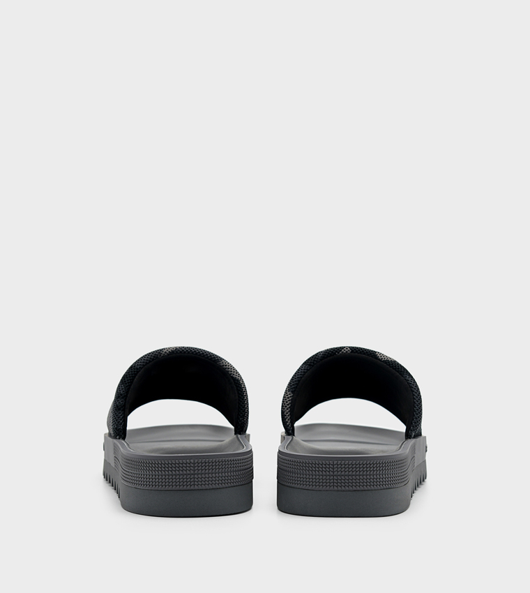 Camo Print Strap Slide Sandals