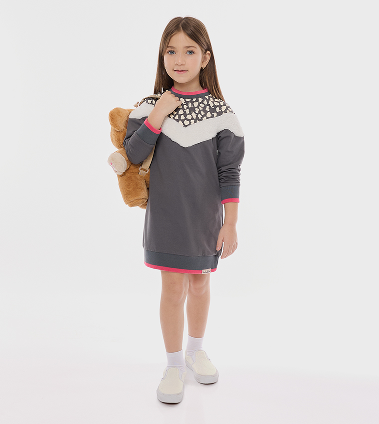 Printed Detail Sweatdress