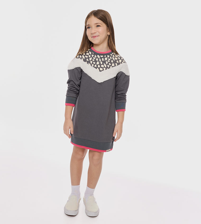 Printed Detail Sweatdress