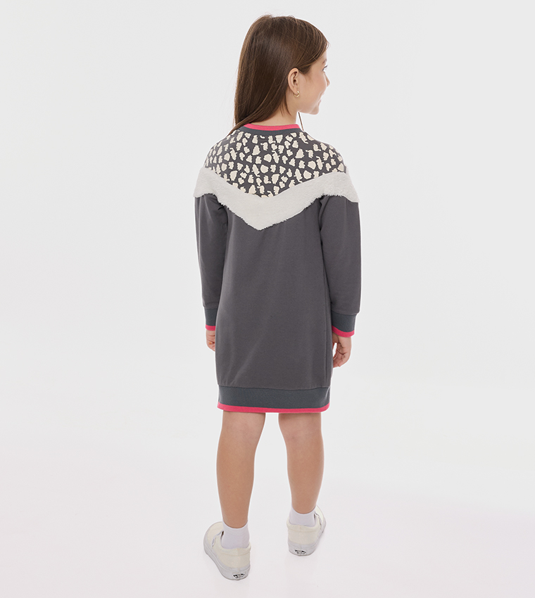 Printed Detail Sweatdress