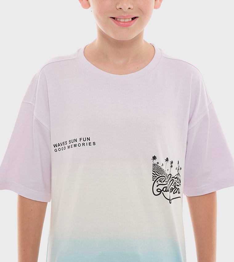 Printed Short Sleeves Oversized T-Shirt