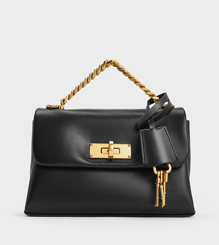 Twist Lock Crossbody Bag