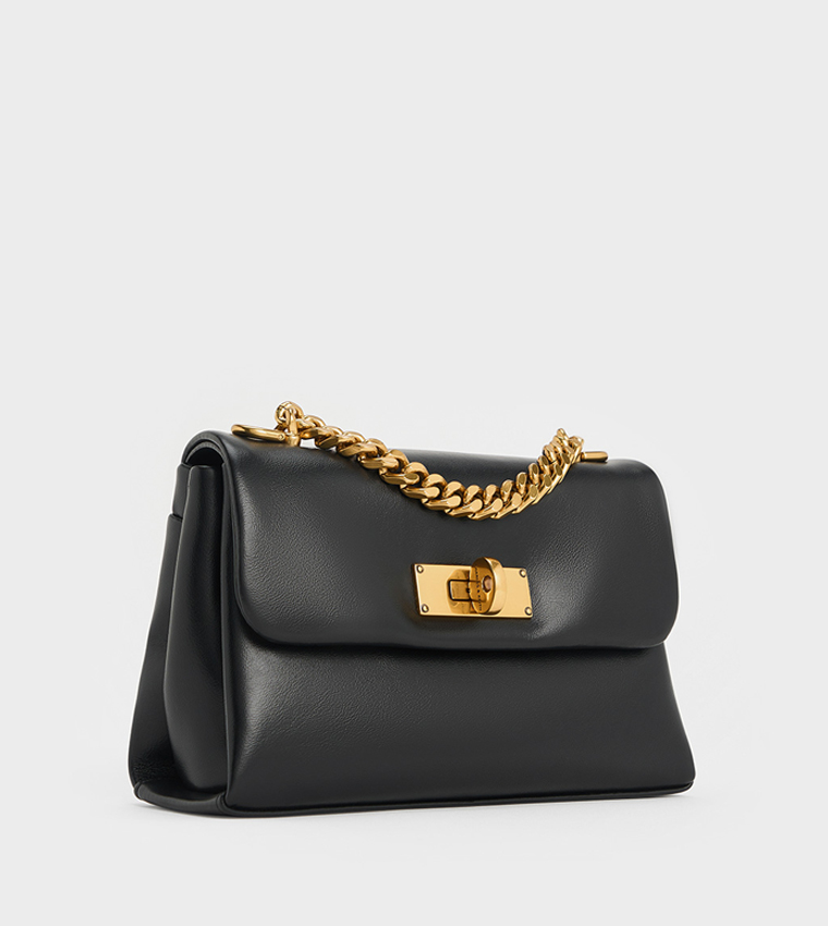 Twist Lock Crossbody Bag