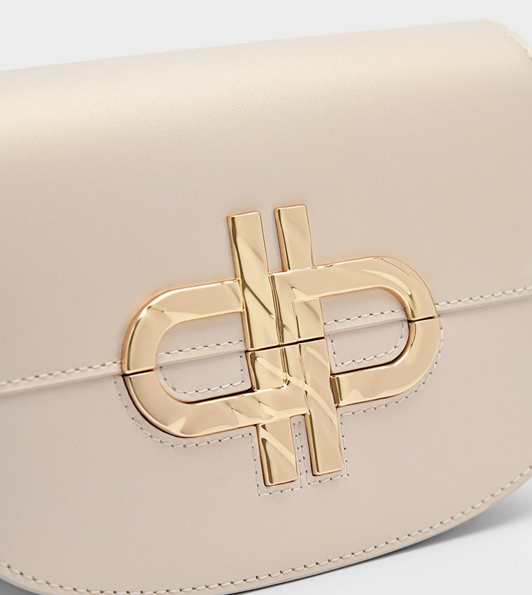 ICON Logo Detail Flap Shoulder Bag