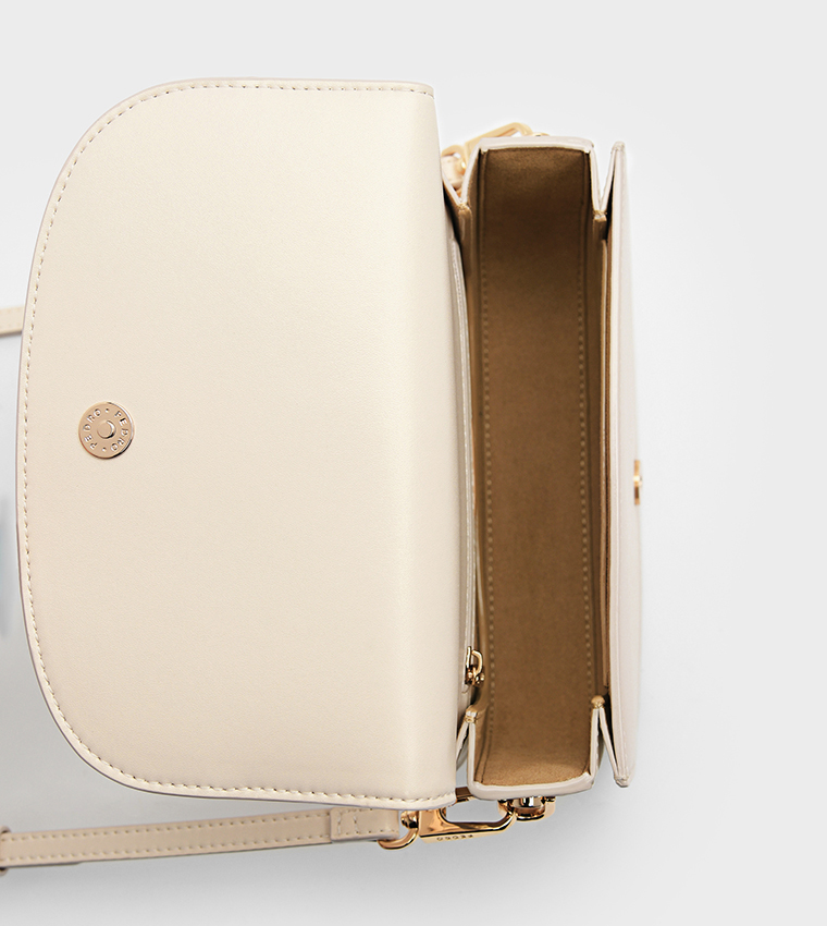 ICON Logo Detail Flap Shoulder Bag