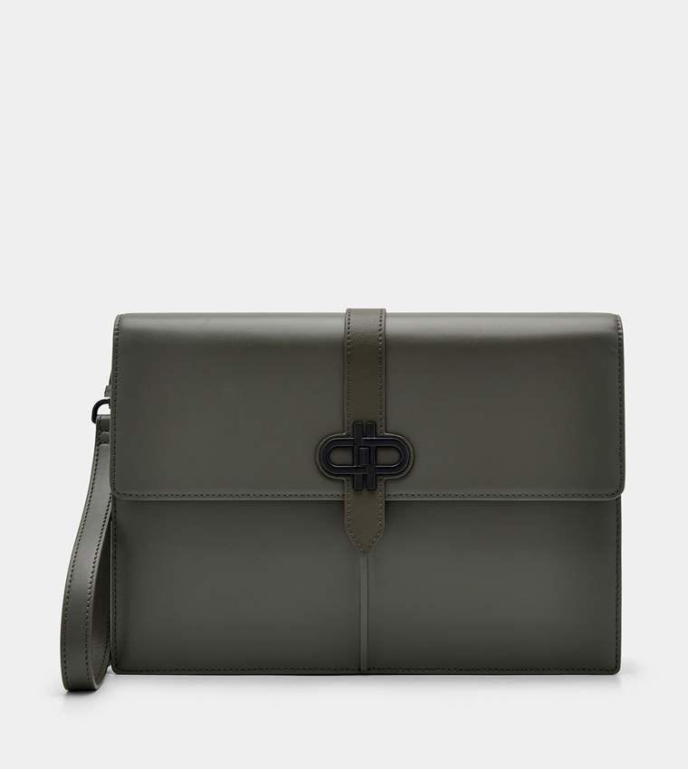 Icon Leather Clutch Bag