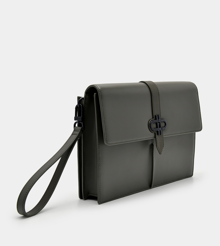 Icon Leather Clutch Bag