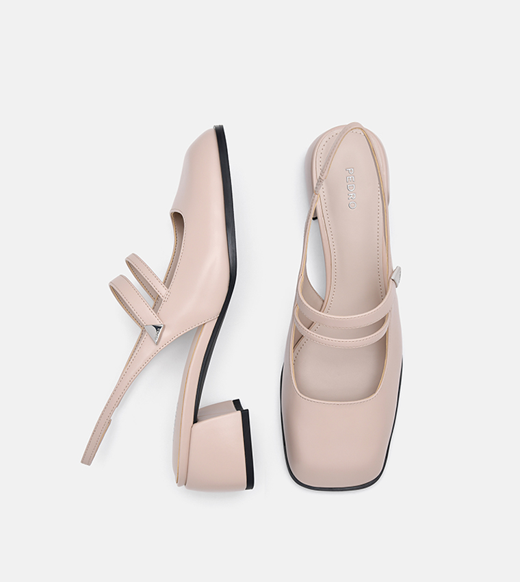 TRIA Block Heel Slingback Pumps