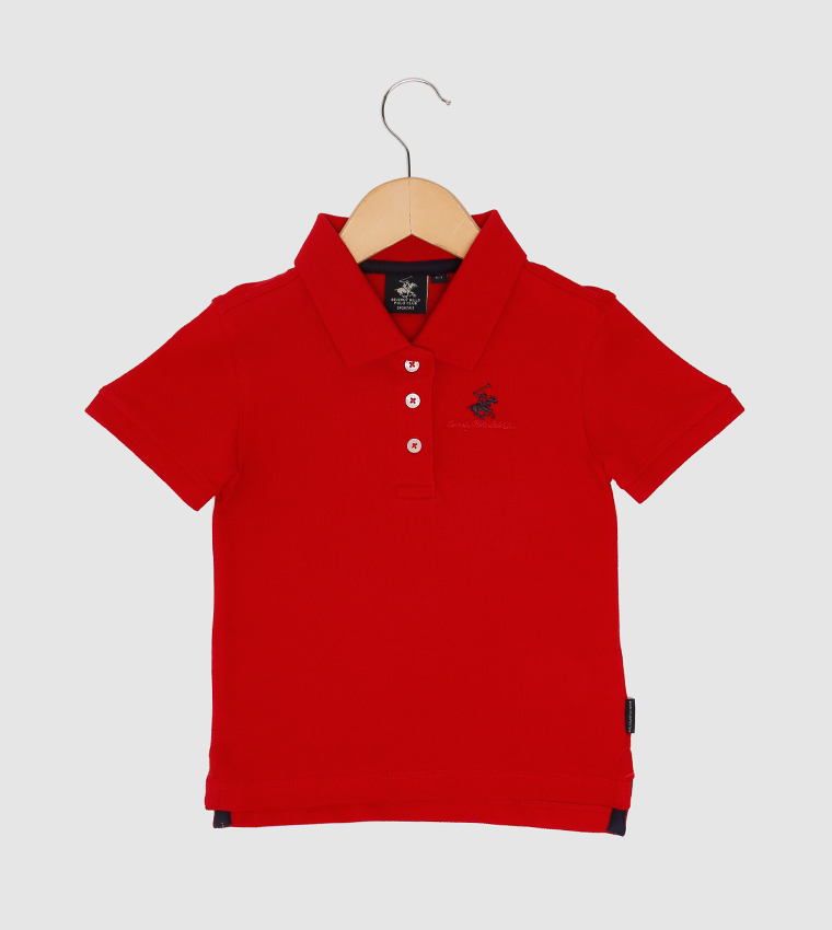 Logo Embroidered Short Sleeves Polo T-Shirt