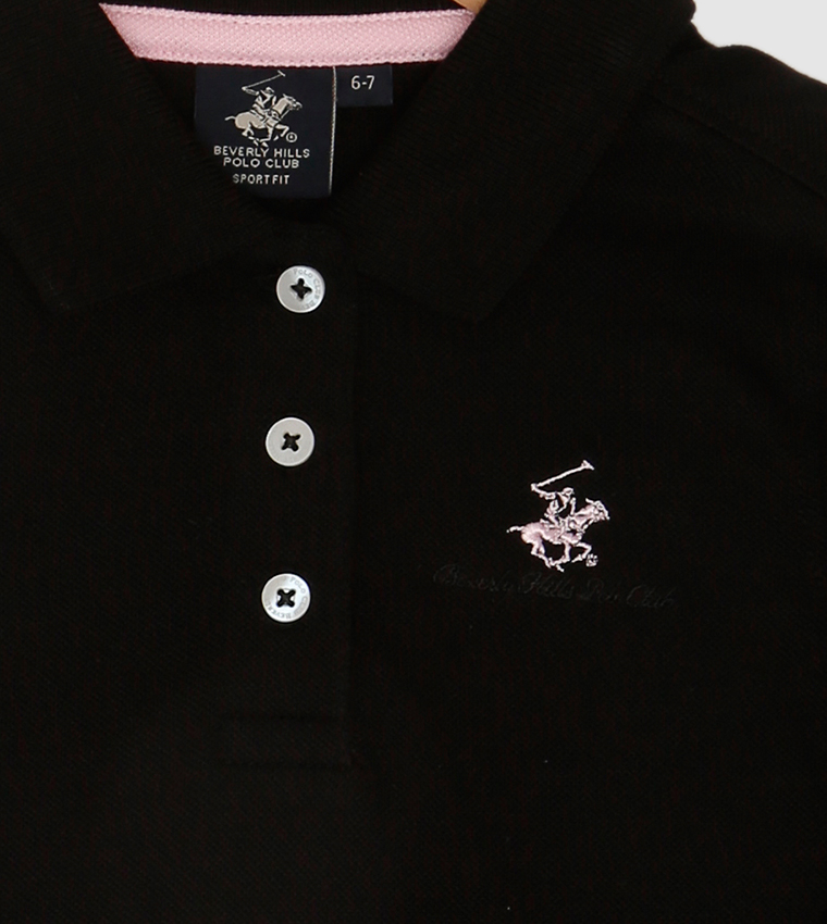 Stretch Long Sleeve Pique Polo Shirt