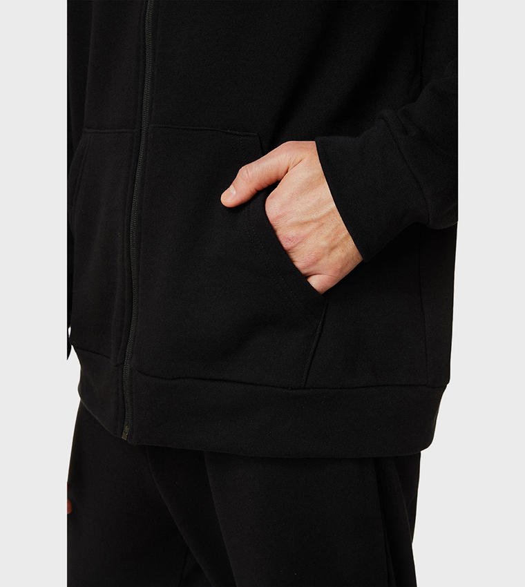 Logo Embroidered Full-Zip Hoodie