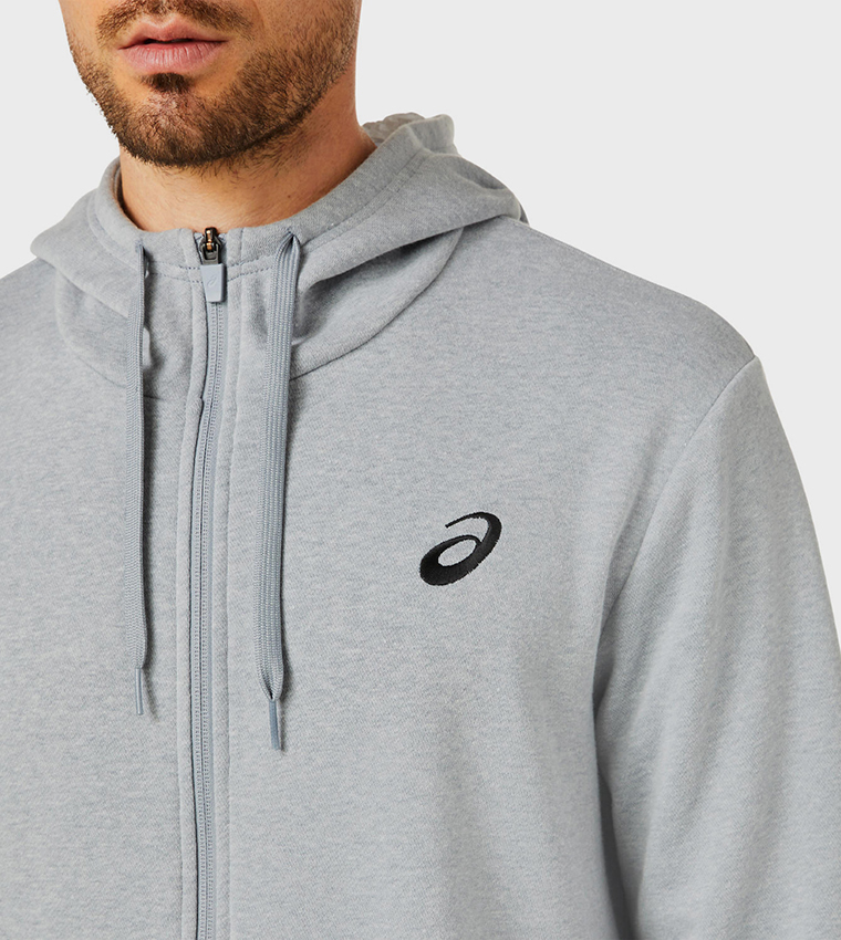 Logo Embroidered Full-Zip Hoodie