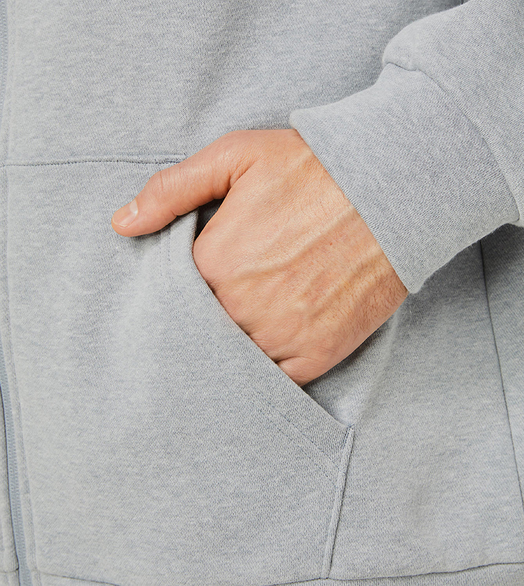 Logo Embroidered Full-Zip Hoodie
