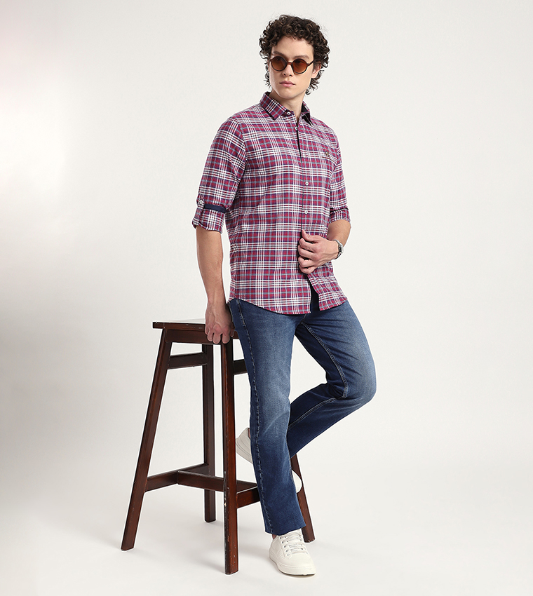 قميص كم طويل 