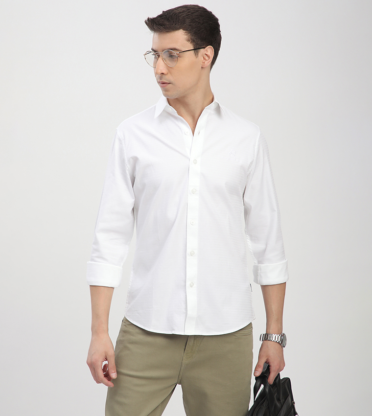 Logo Embroidered Long Sleeves Shirt