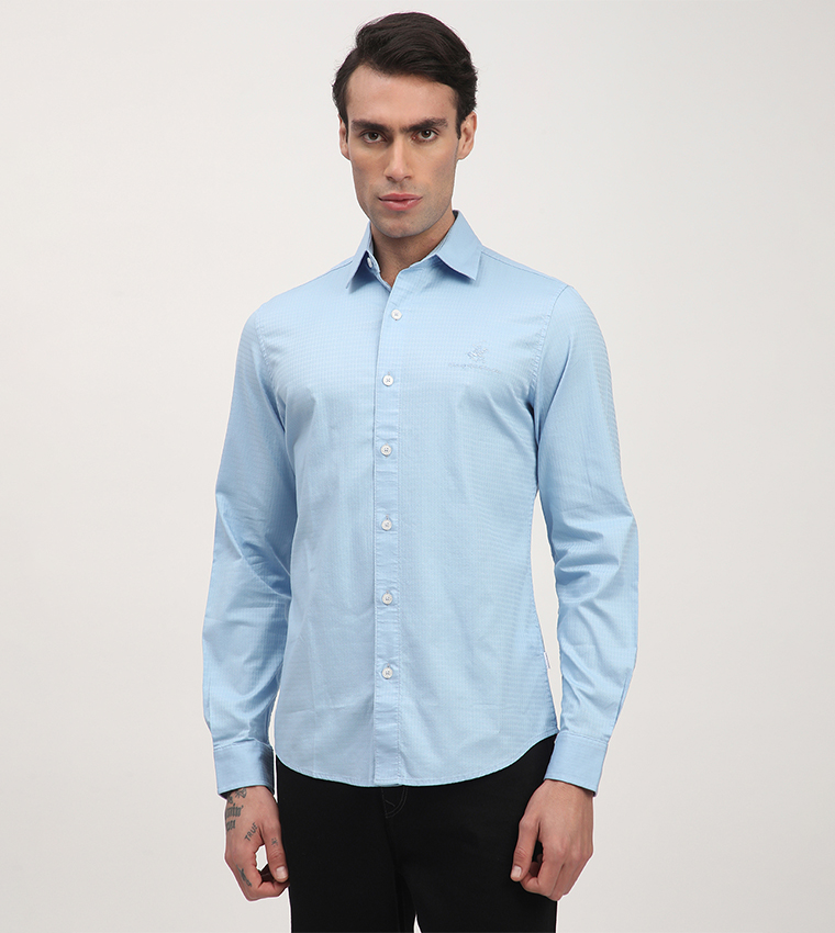 Logo Embroidered Long Sleeves Shirt
