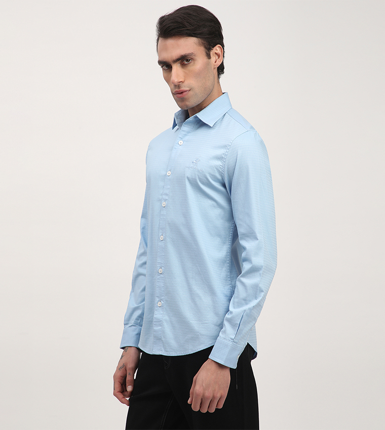 Logo Embroidered Long Sleeves Shirt