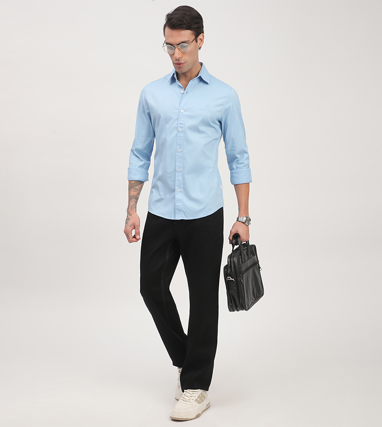 Logo Embroidered Long Sleeves Shirt