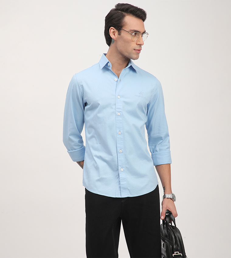 Logo Embroidered Long Sleeves Shirt