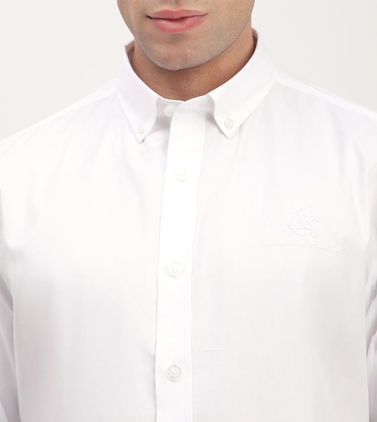 Logo Embroidered Long Sleeves Shirt