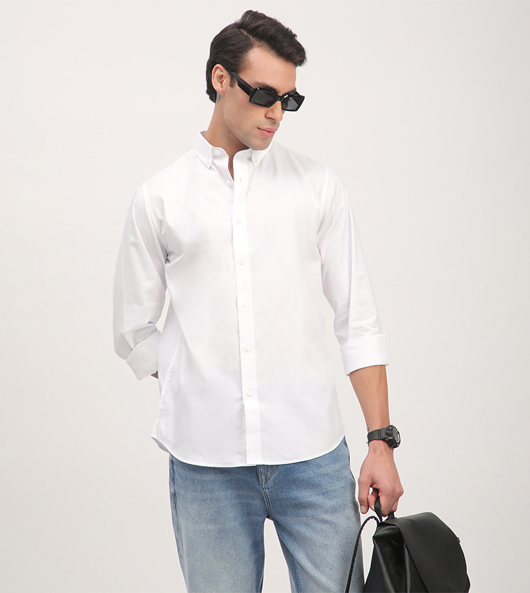 Logo Embroidered Long Sleeves Shirt