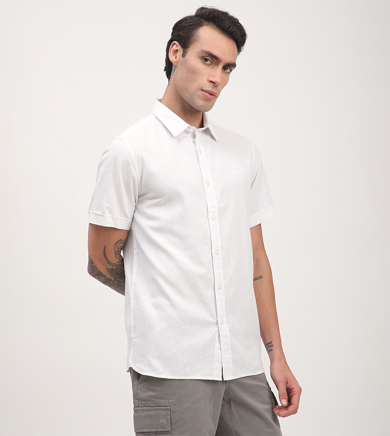 Logo Embroidered Short Sleeves Shirt
