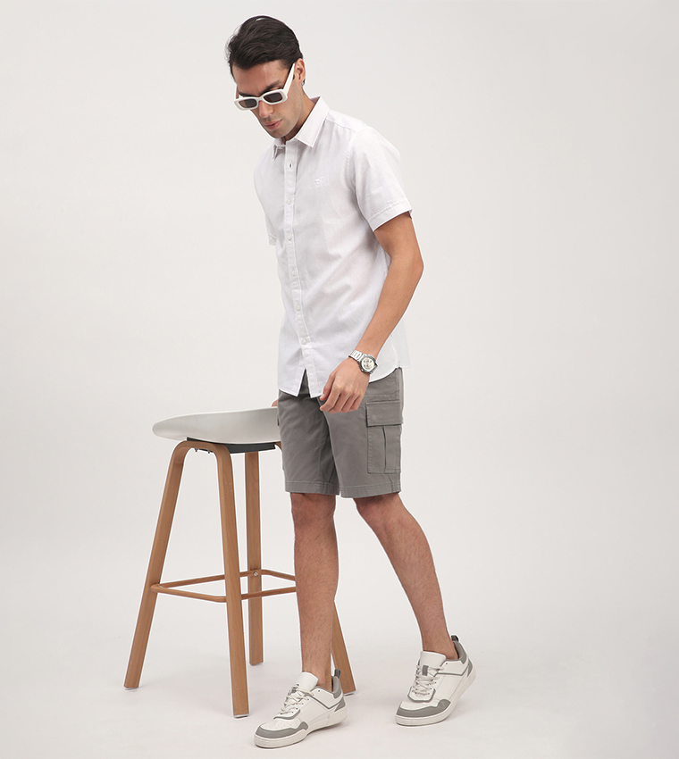 Logo Embroidered Short Sleeves Shirt