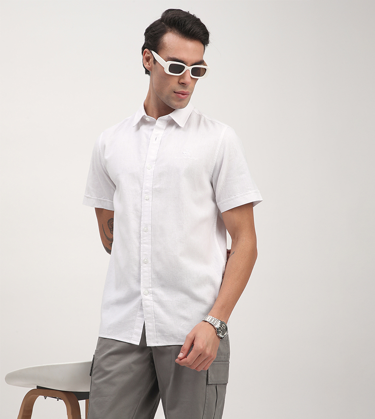 Logo Embroidered Short Sleeves Shirt