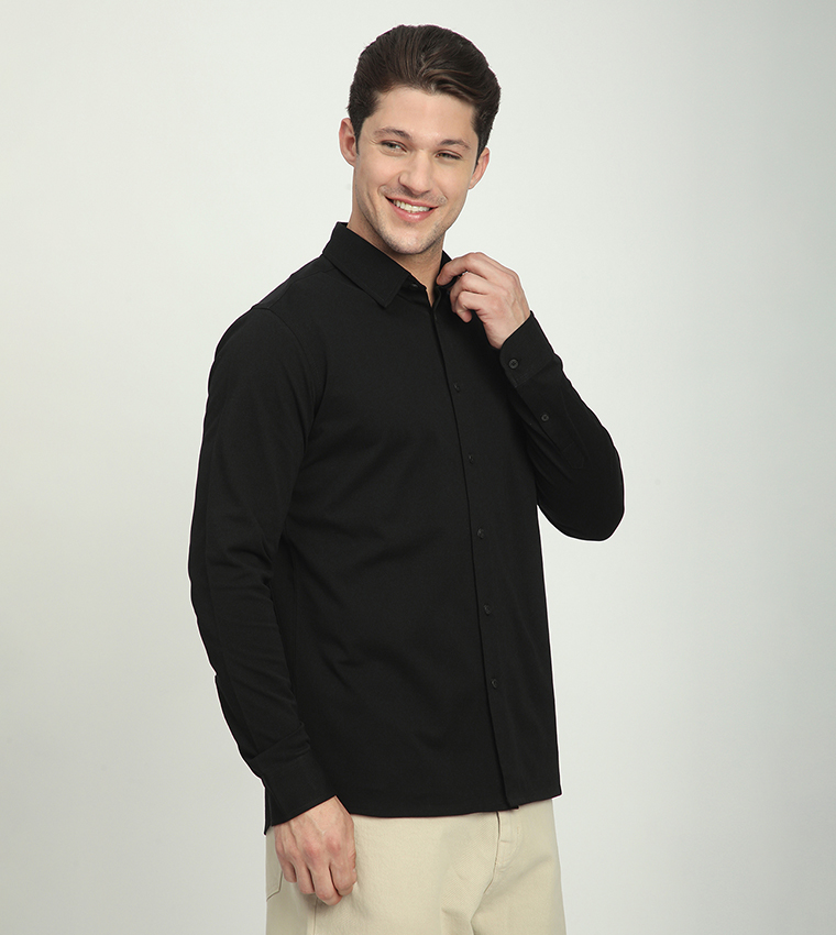 Logo Detail Long Sleeves Shirt