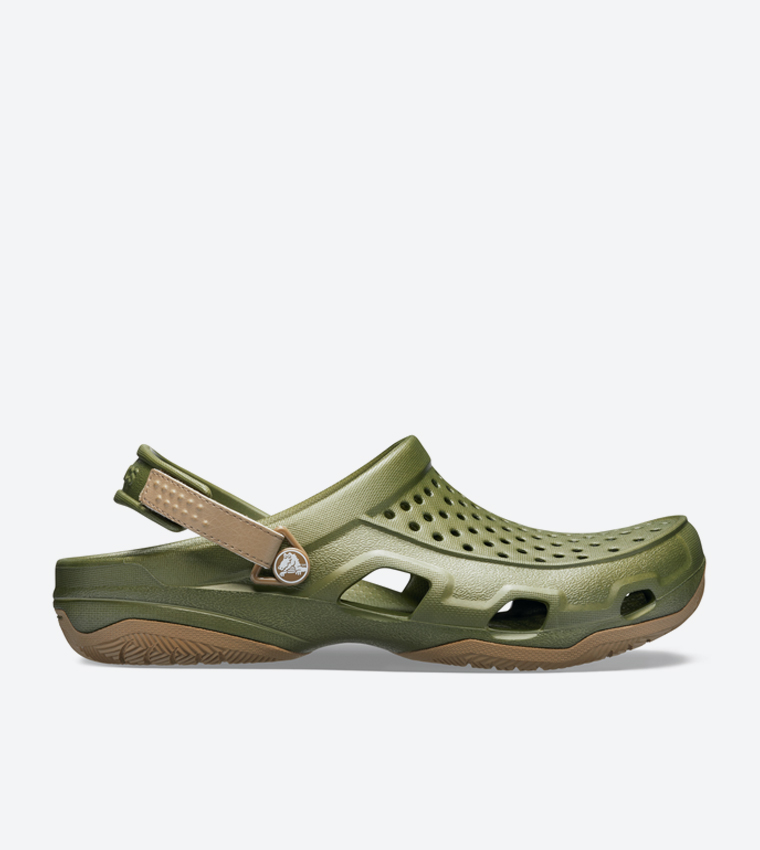 Buy Crocs Swiftwater Deck Round Toe Clogs Green 203981 354 In