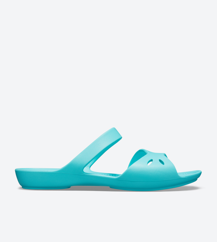 Buy Crocs Kelli Open Back Round Toe Sandals Blue 203991 40M In