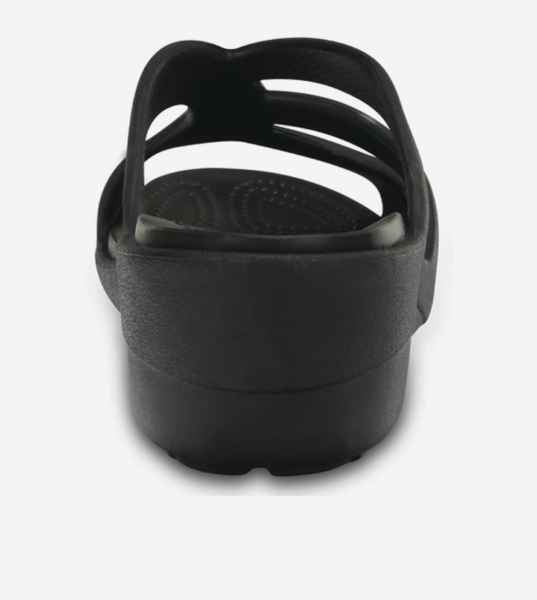 Buy Crocs Sanrah Strappy Wedge Sandals Black 204010 001 In Black 6thStreet Oman