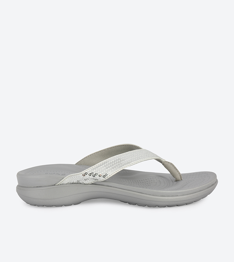 Crocs silver flip clearance flops