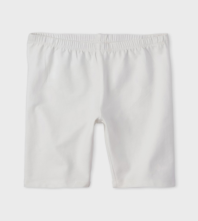 Girls Solid Bike Shorts