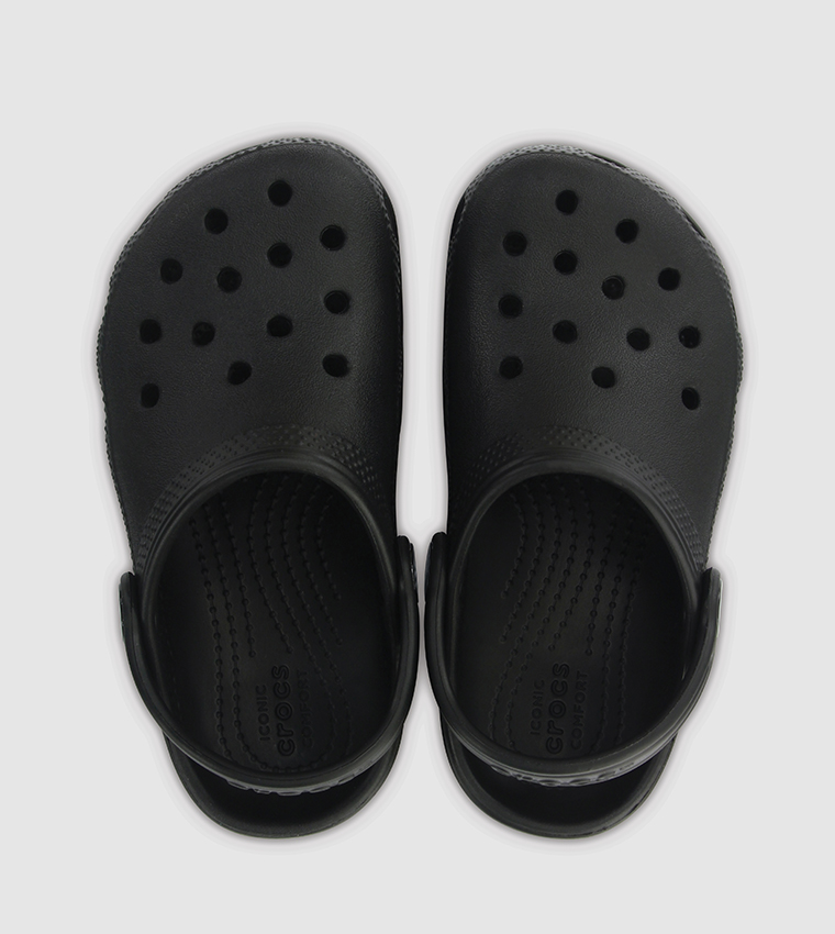 Buy Crocs Iconic Lightweight With Ankle Staps Clogs In Black ...