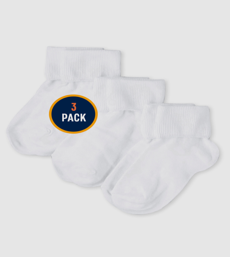 Bg 3Pk Tcuff Socks