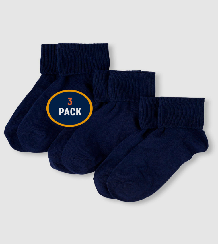 Turn Cuff Socks 3-Pack