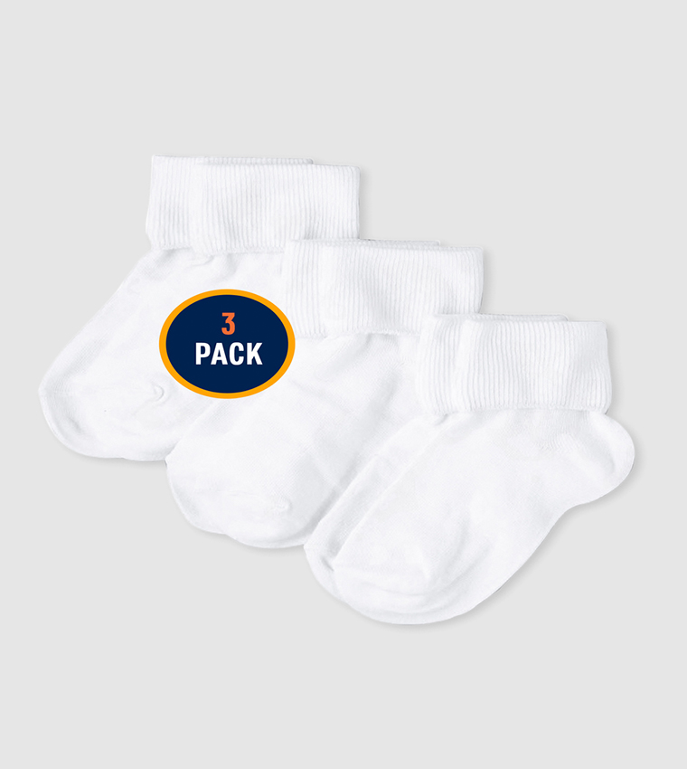 Bg 3Pk Tcuff Socks