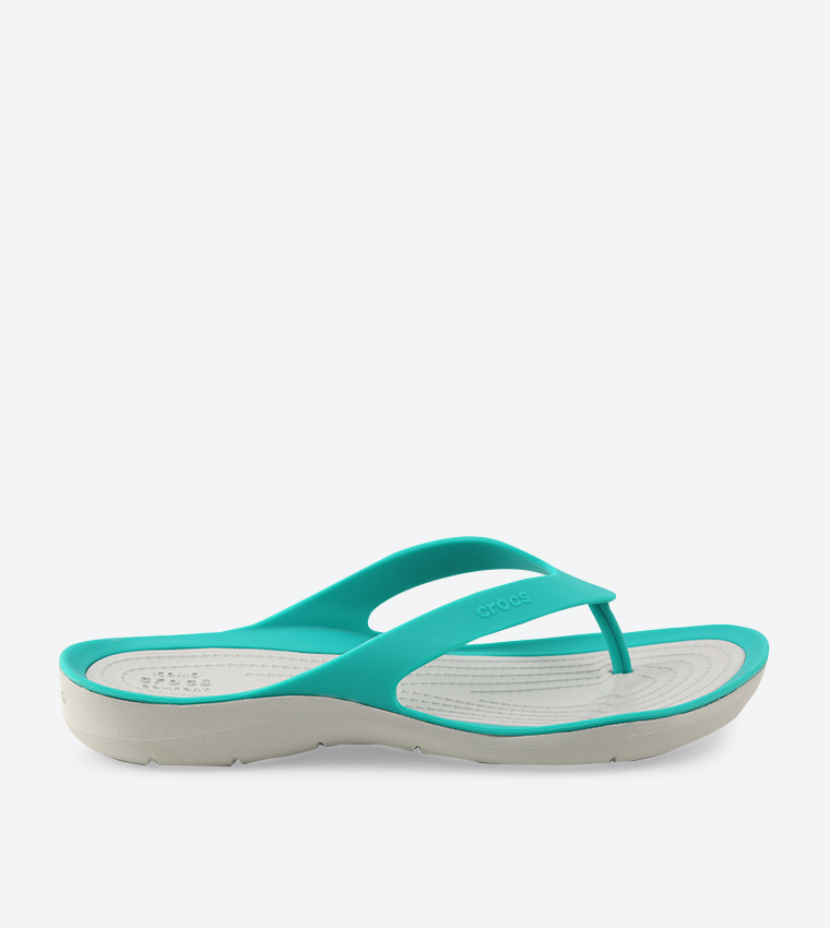Buy Crocs Swiftwater Flip Flops Green In Green 6thStreet Qatar