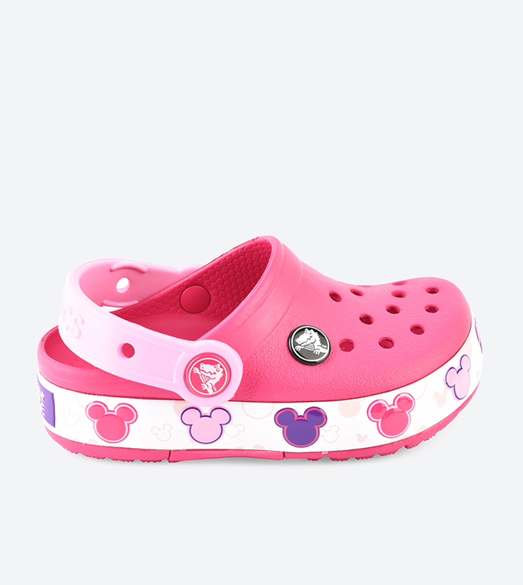 Buy Crocs Crocband Mickey Funlab Lights Clogs Pink 204994 6X0 In Pink 6thStreet UAE